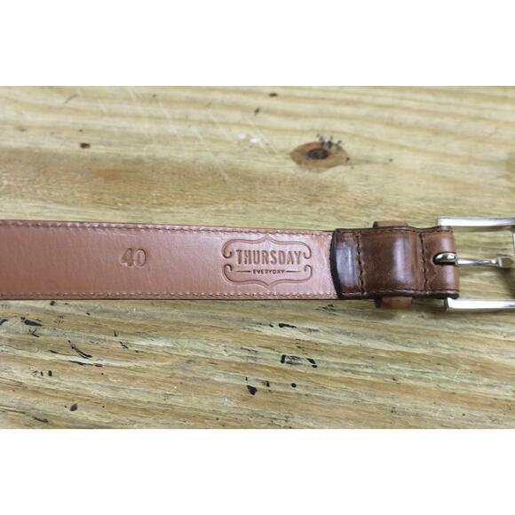 Thursday Boot Company Everyday Mens 40 Brown Leather Belt Buckle Dress Work - Picture 2 of 6